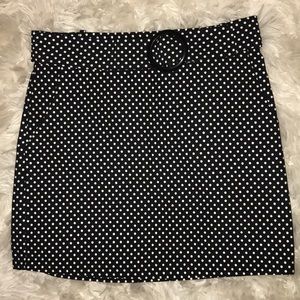 B&W POLKA DOT SKIRT FOREVER 21